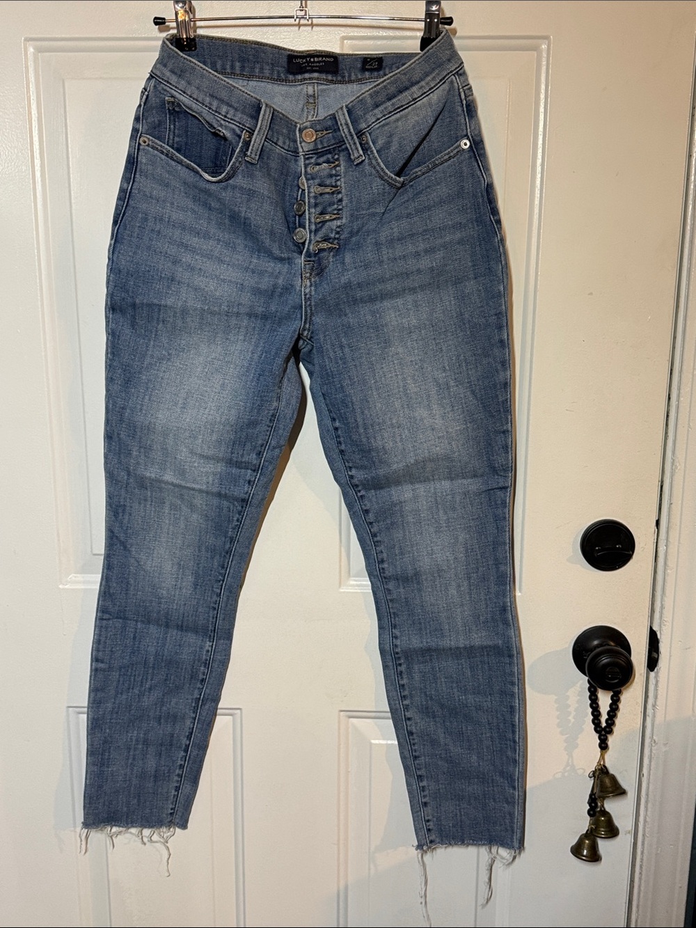 High-Rise Button-Fly Women's Jeans - Blue